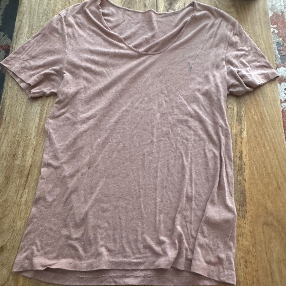 All Saints Dusty Pink Short Sleeve Tee